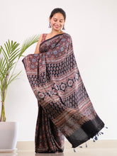 Ajrakh Modal Silk Saree