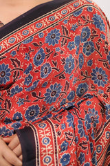 Ajrakh Modal Silk Saree