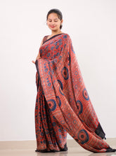 Ajrakh Modal Silk Saree