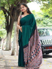 Ajrakh Modal Silk Saree