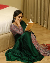 Pure Modal silk Green Silk Saree