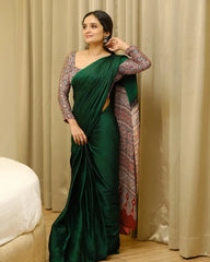 Pure Modal silk Green Silk Saree