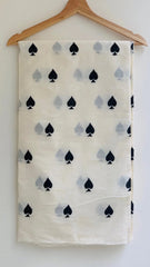 Designer Pure White Play Cotton Linen Saree