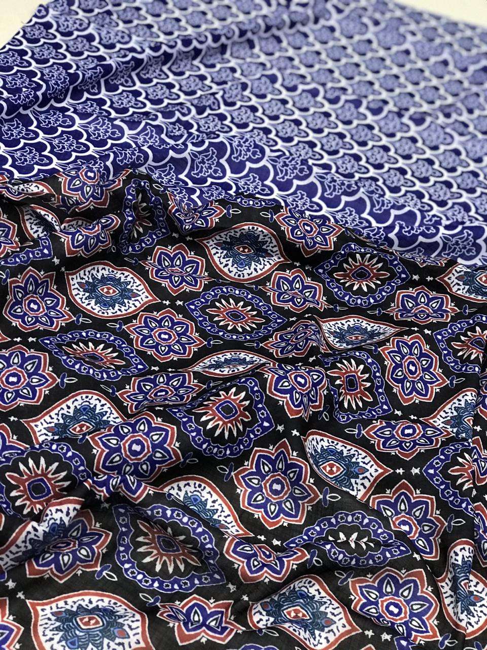 Ajrakh Modal Silk Digital Printed Saree