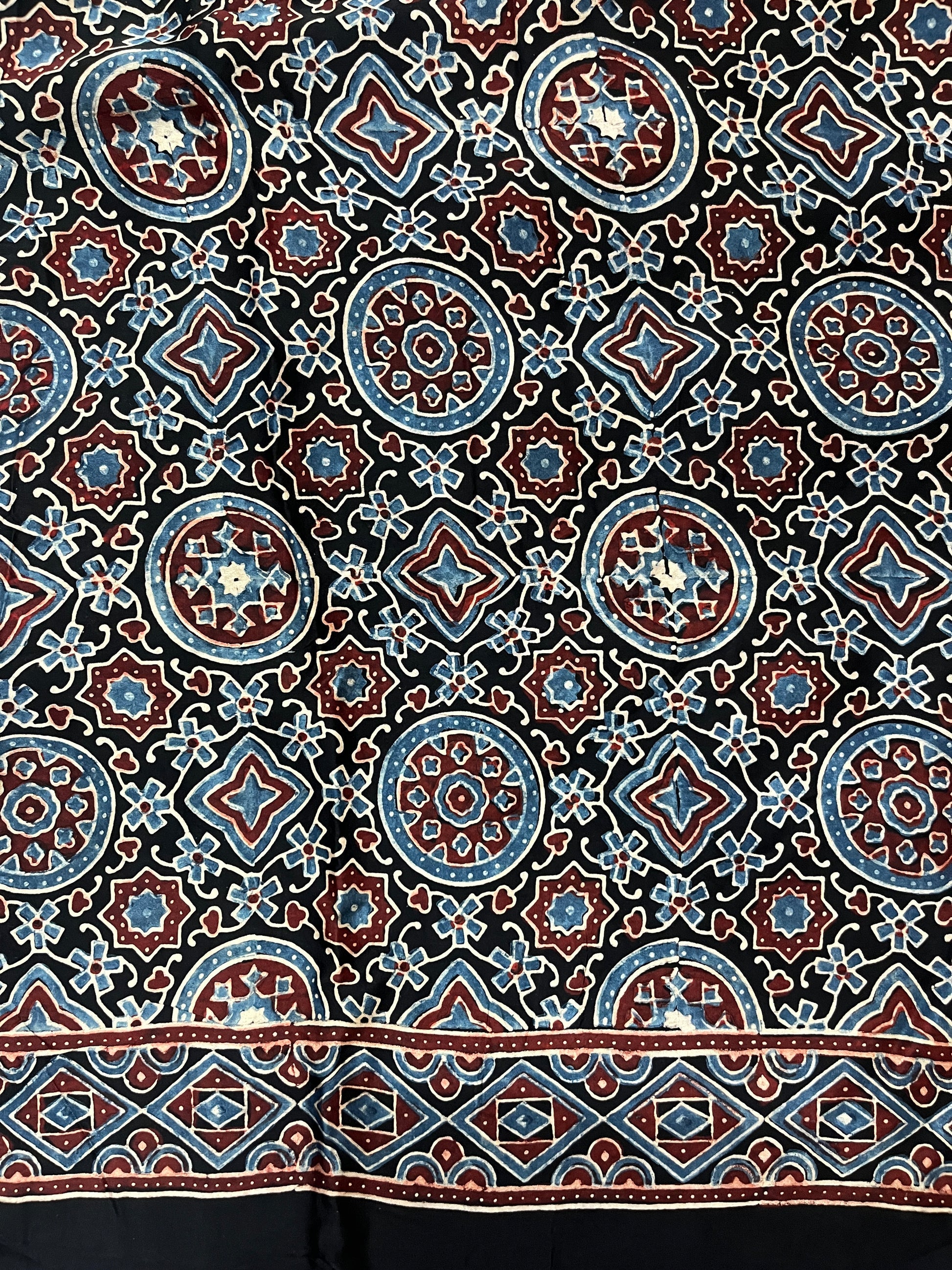 Ajrakh Modal Silk Saree