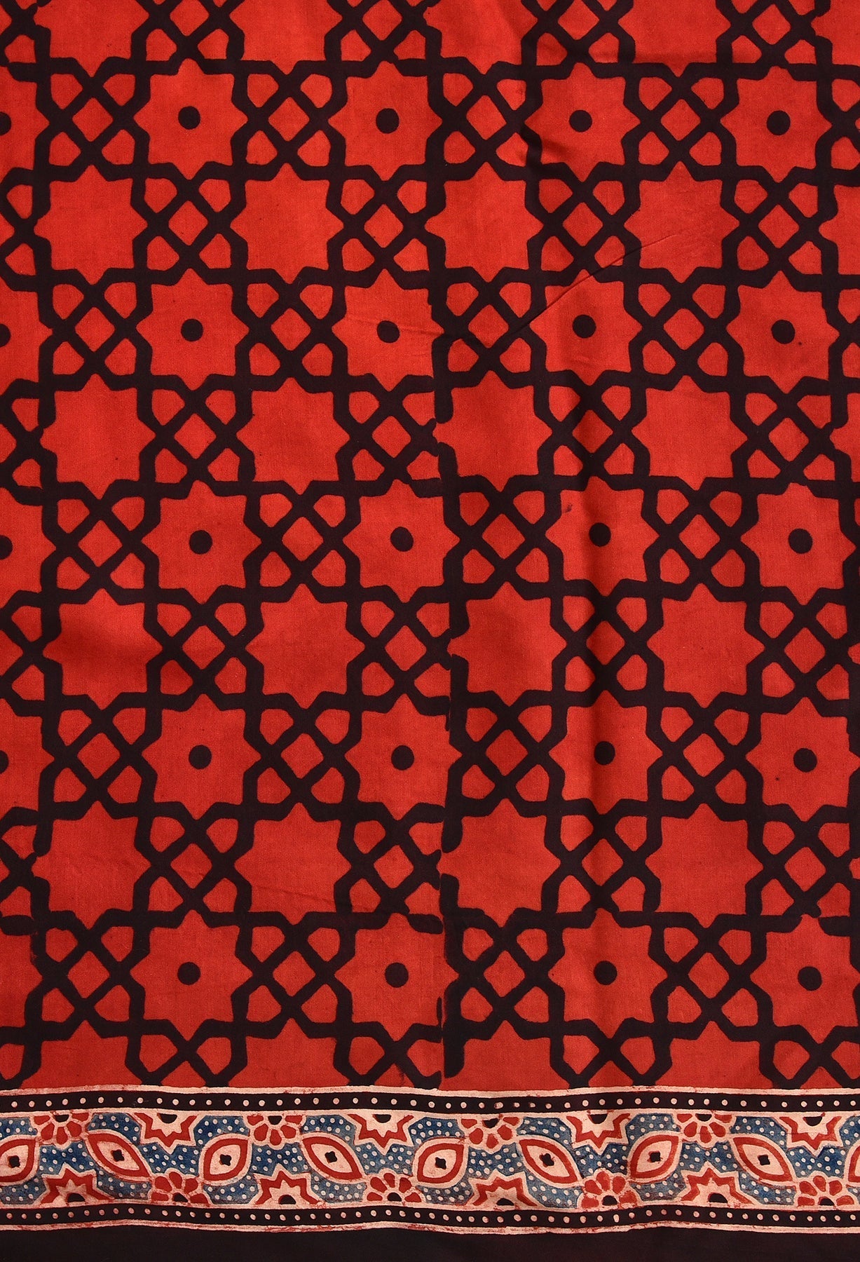 AJRAKH MAROON MODAL SILK DIGITAL PRINTED SAREE