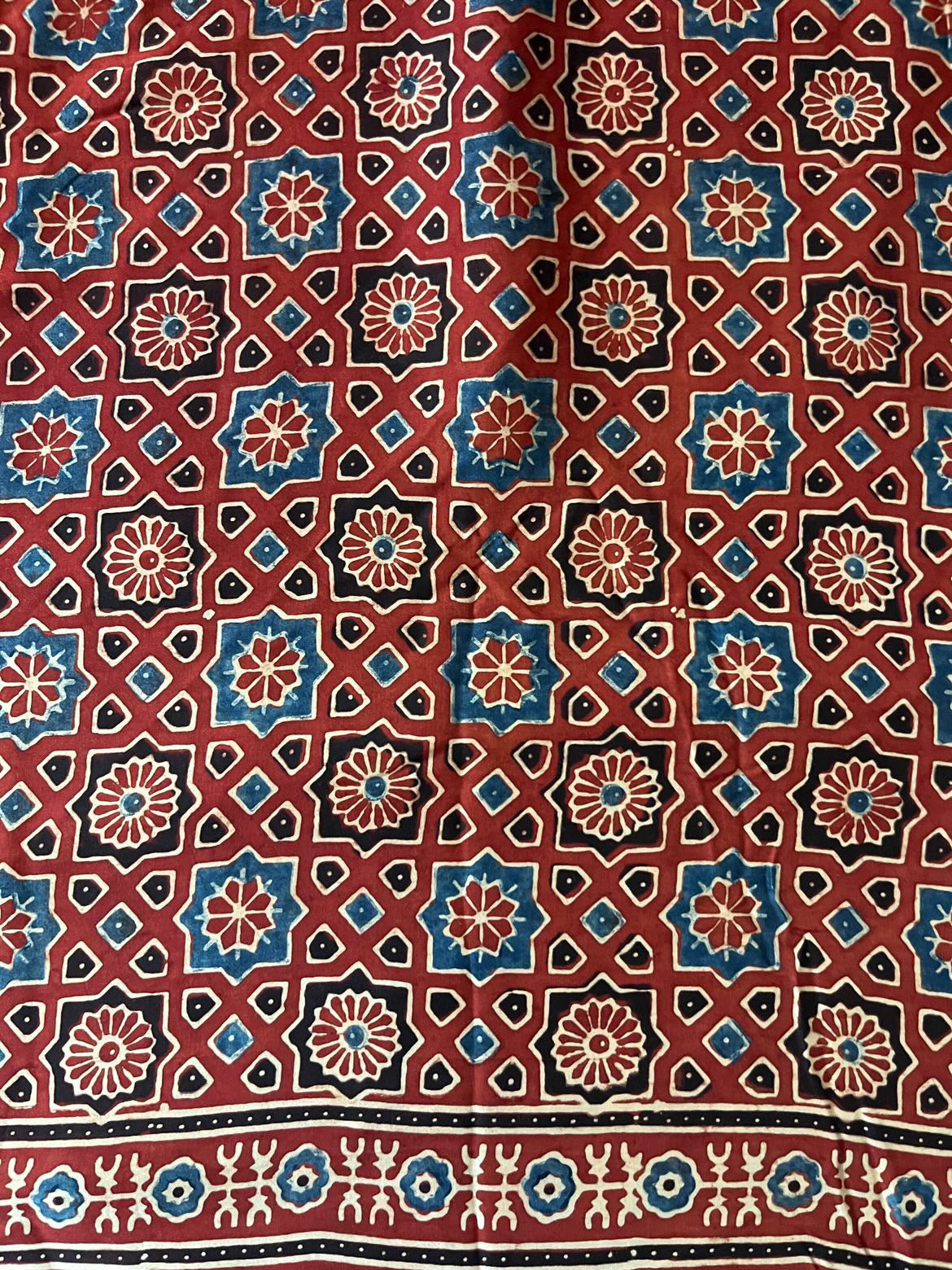 Ajrakh Modal Silk Saree