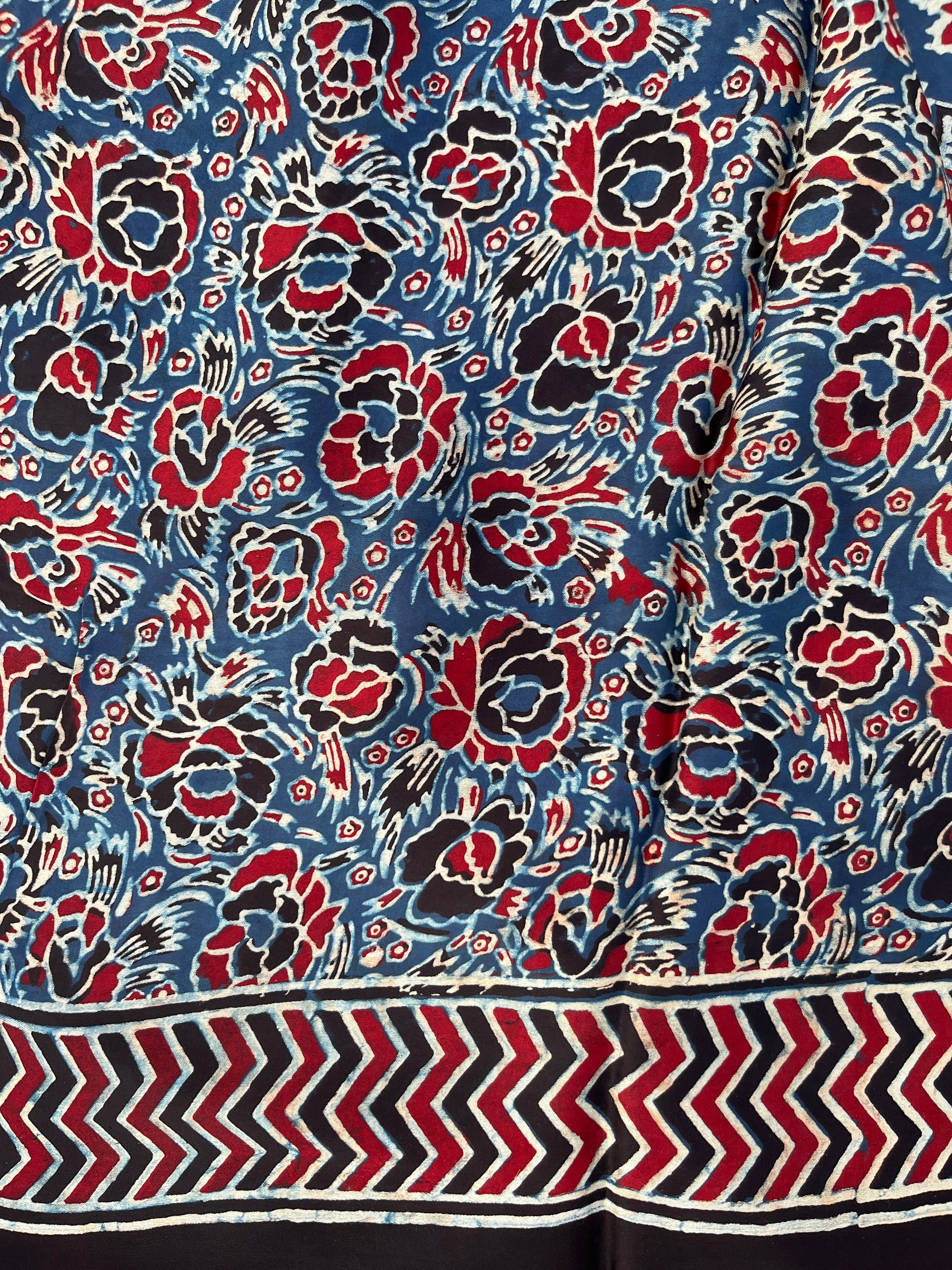 Ajrakh Modal Silk Saree