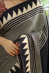 Ajrakh Modal Silk Saree