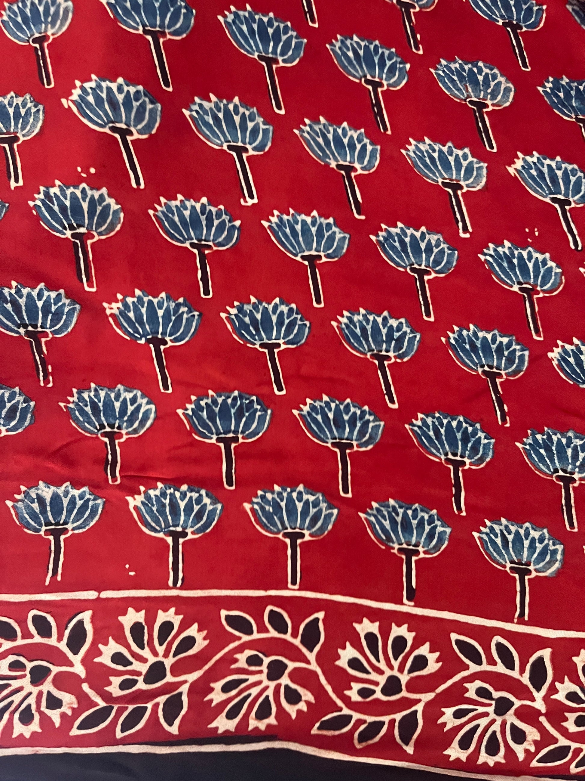 Ajrakh Modal Silk Saree