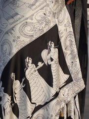 AJRAKH MODAL KALAMKARI DESIGN  DIGITAL PRINTED SAREE