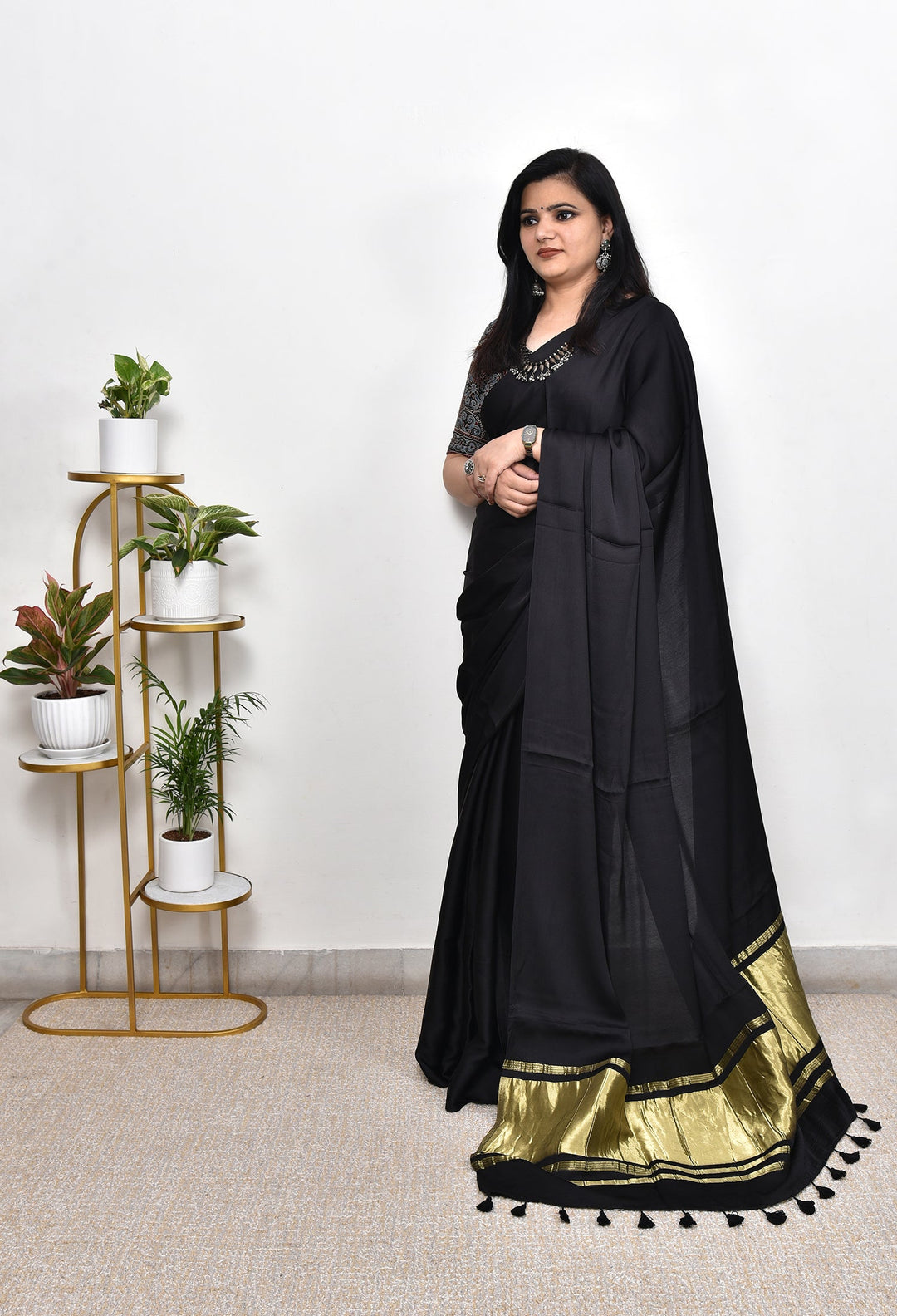PLAIN MODAL SILK SAREE