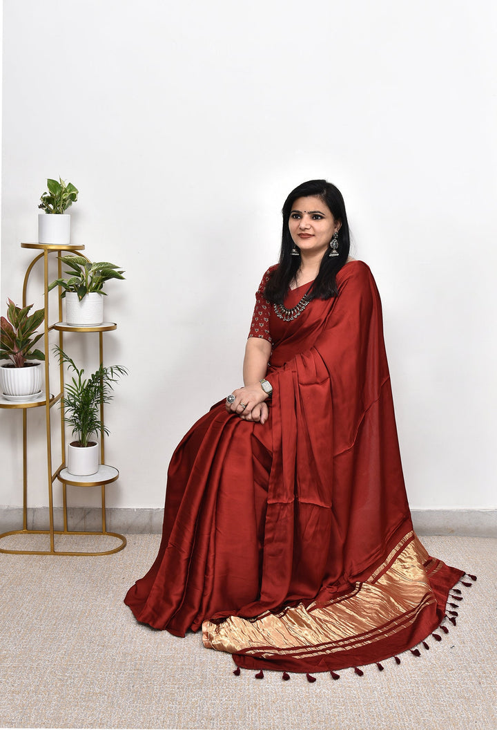 PLAIN MODAL SILK SAREE