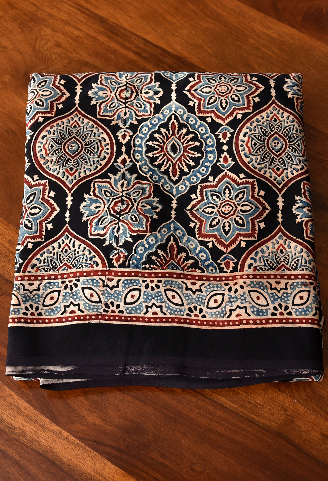 AJRAKH BEAUTIFUL BLACK  MODAL SILK DIGITAL PRINTED SAREE