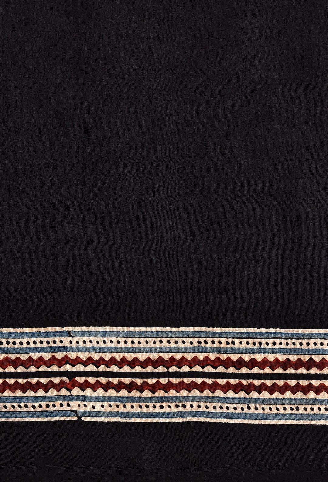 AJRAKH BLACK MODAL SILK DIGITAL PRINTED SAREE