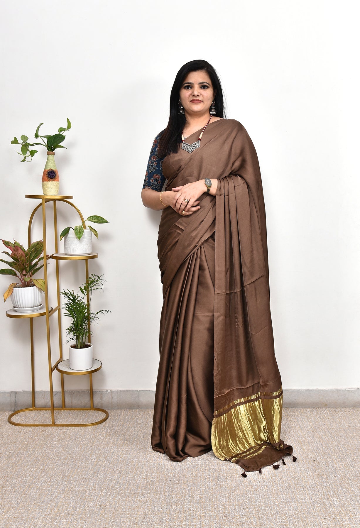 PLAIN MODAL SILK SAREE