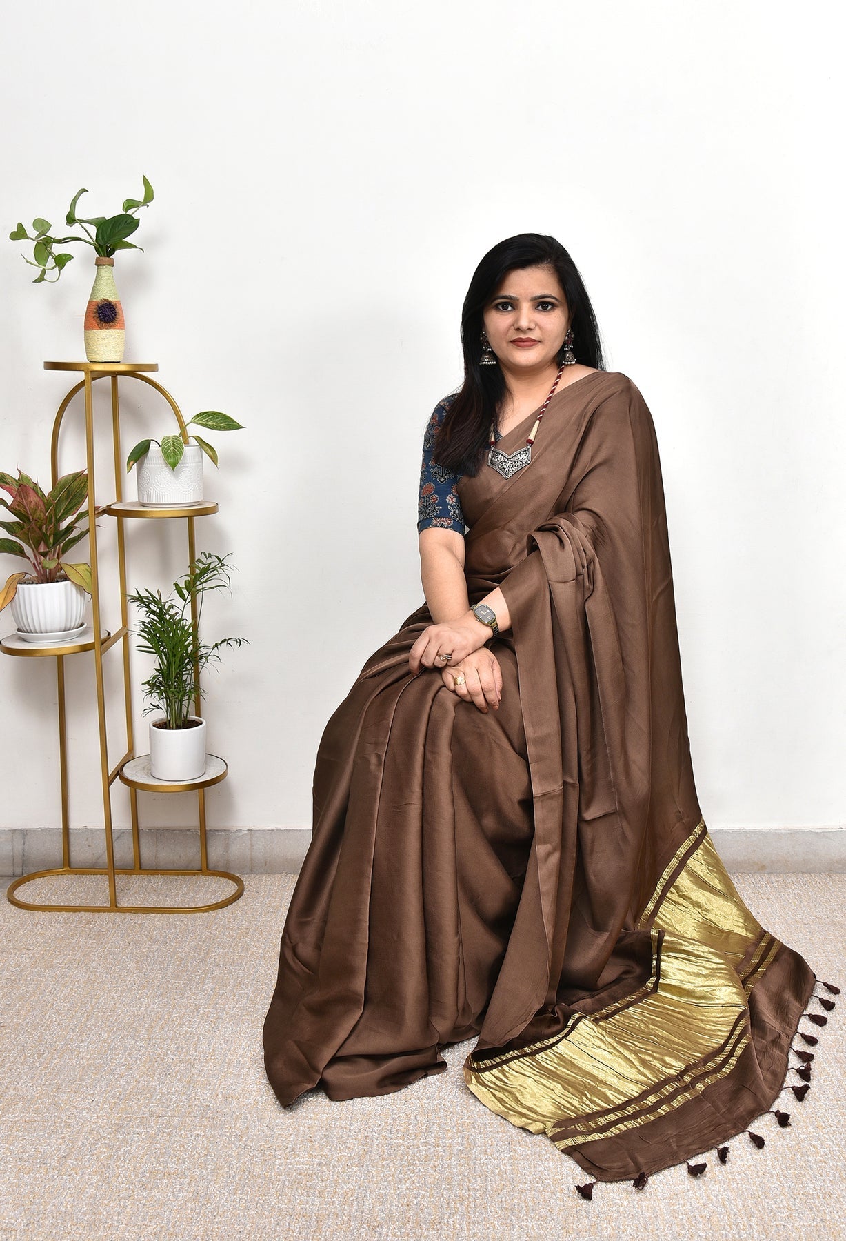 PLAIN MODAL SILK SAREE