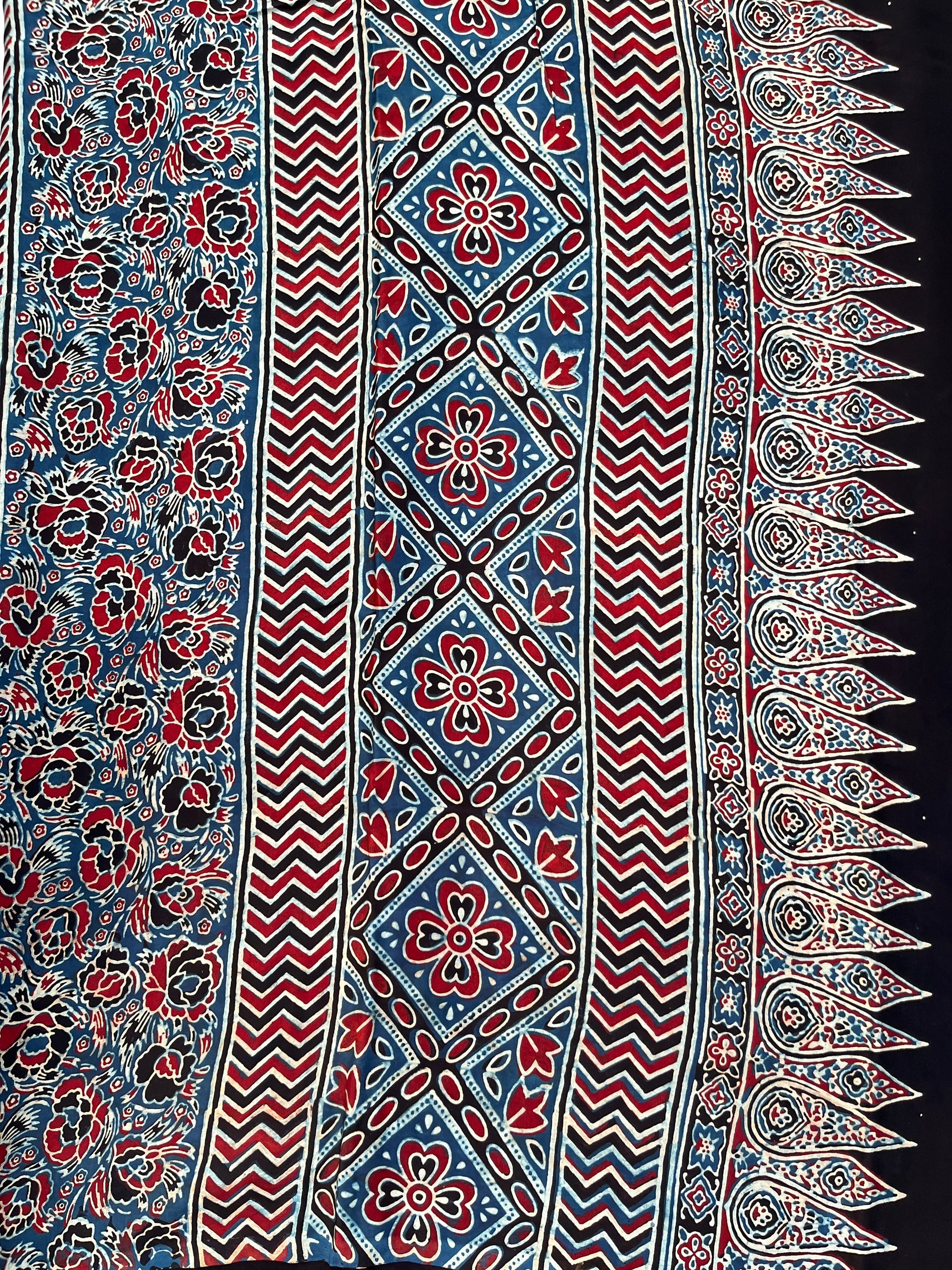 Ajrakh Modal Silk Saree