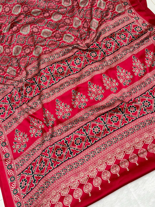 AJRAKH  MODAL SILK  SAREE