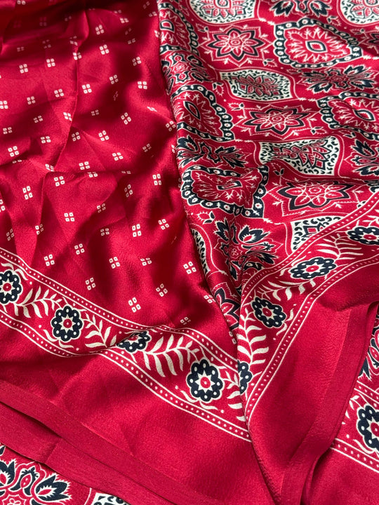 AJRAKH  MODAL SILK  SAREE