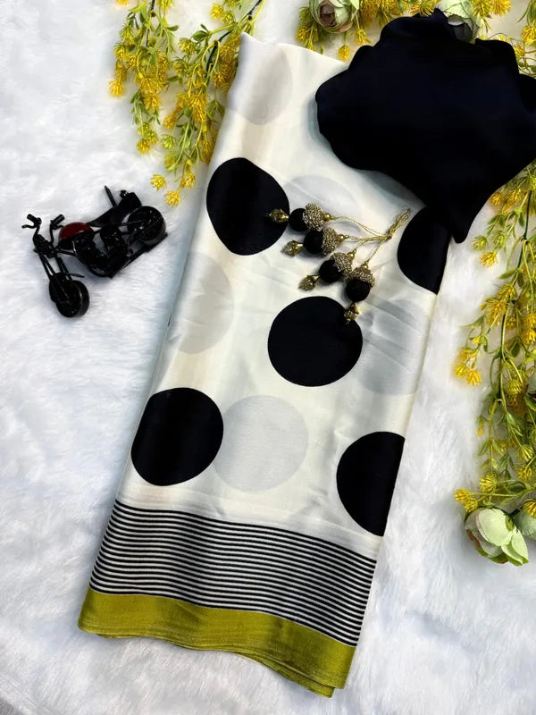 Ajrakh Modal Silk Digital Printed Saree