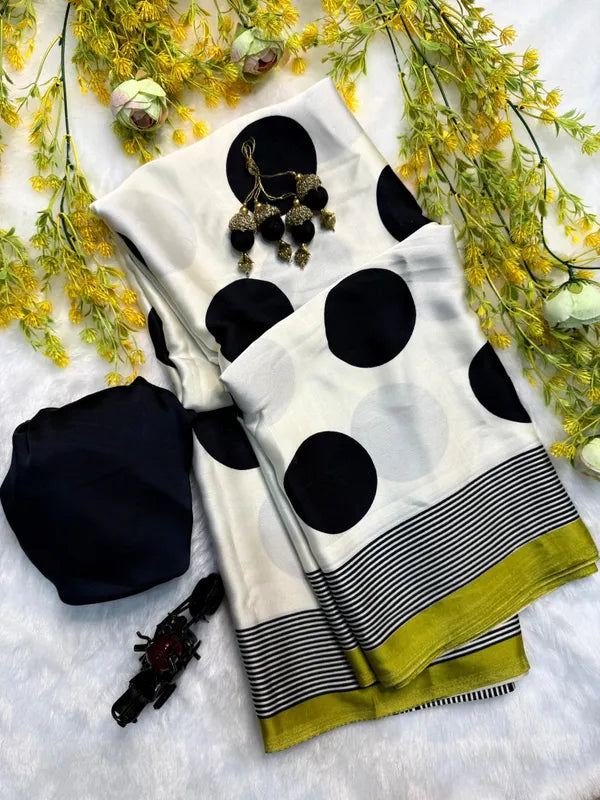 Ajrakh Modal Silk Digital Printed Saree